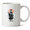 Hippowarehouse Future Samurai Design Printed Mug Various Colour Options Ceramic Cup Kitchenware 10oz