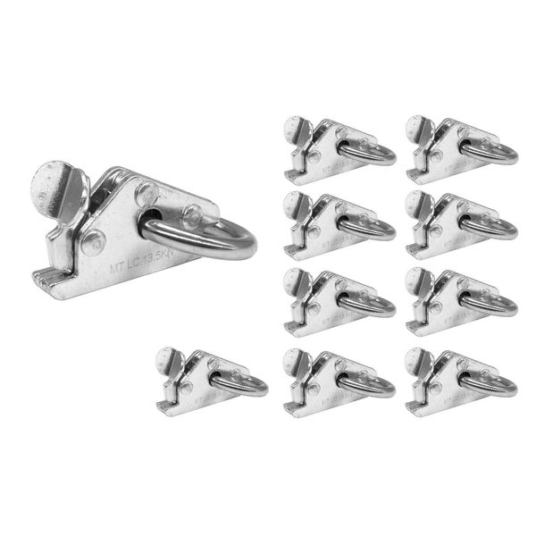 Lasiprofi Kombi-Anker-Endbeschlag mit Ring | Set 10 | Stahl verzinkt | für Kombi Anker Zurrschiene | Ladungssicherung im LKW, Anhänger und Kleintransporter | Ankerschiene | Langloch Zurrschiene