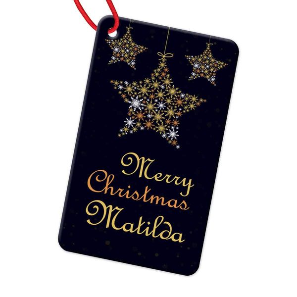Personalised Any Name Rectangle Christmas Bauble Tree Decoration Gift Present 75