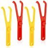 Dental Floss Holder Reusable Floss Picks Floss Holder Handle Interdental Toothpick Flosser for Oral Teeth Clearing (4 Pieces)