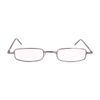 Metal Frame Reading Glasses Portable Spring Hinge Reading Unisex Reader with Glasses case(Gray，+1.5）