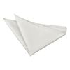 DQT Plain Solid Check Formal Casual Wedding Handkerchief Pocket Square Hanky White