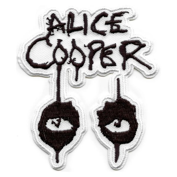 Alice Cooper Iconic Eyes Logo Patch Name Embroidered Iron On