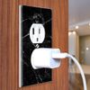 WIRESTER Duplex Outlet Cover Wall Plate/Switch Plate - Cloudy Black Marble