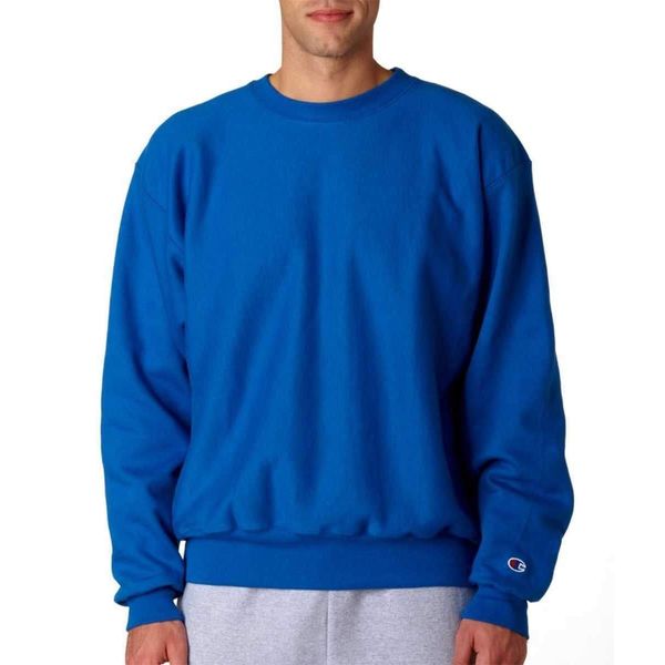 Champion Men's Reverse Weave Sweatshirt, Seabottom Blue, L