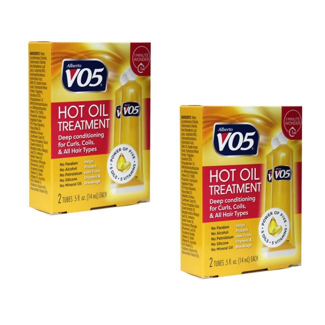 Alberto VO5 Hot Oil Therapy Intense Moisturizing Hair Treatment 2 ct Pack of 2