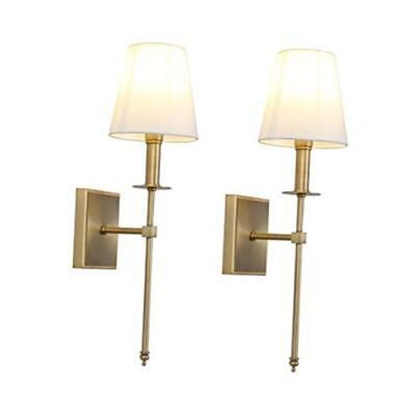 PERMO Set of 2 Classic Rustic Industrial Wall Sconce Lighting Fixture Antique