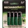 AA Rechargeable AA Batteries 4 Pack Capacity UpTo 1300 mAh Pre Charge