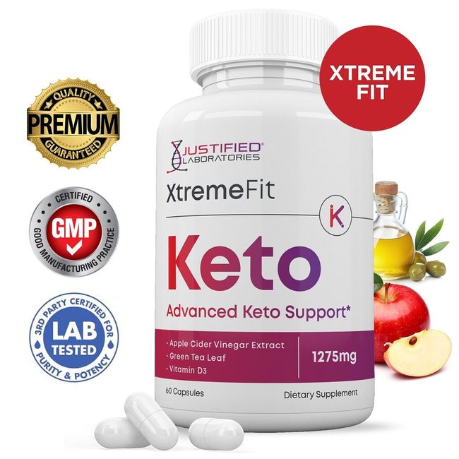 Xtreme Fit Keto ACV Pills 1275 MG Stronger Than Gummies Keto Support 1 Bottle