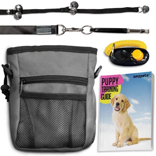 Dog Training Set, Dog Whistle Wrist Strap, Puppy Supply Starter Kit, Dog Clicker, Snack Pouch Bag, House Training Doorbell, Pet Training Clicker Set, Pet Command, Barking Prevention, Potty Training