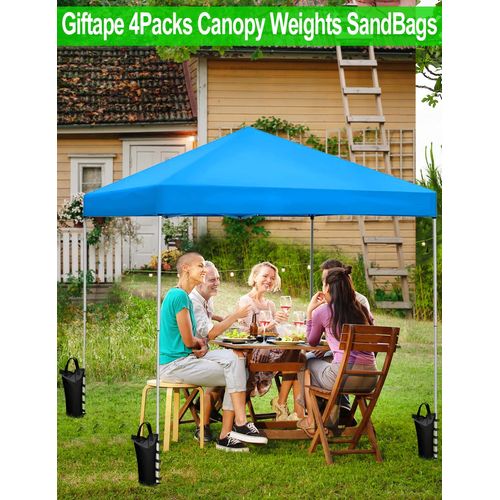 120LBS Extra Large Heavy Duty Canopy Weights Sand Bags for Ez Pop Up Canopy Tent Gazebo Outdoor Instant Sun Shelter Patio Umbrella, Upgraded 5 Full-Sized Velcro and 2 Nylon Handles, 4Pack