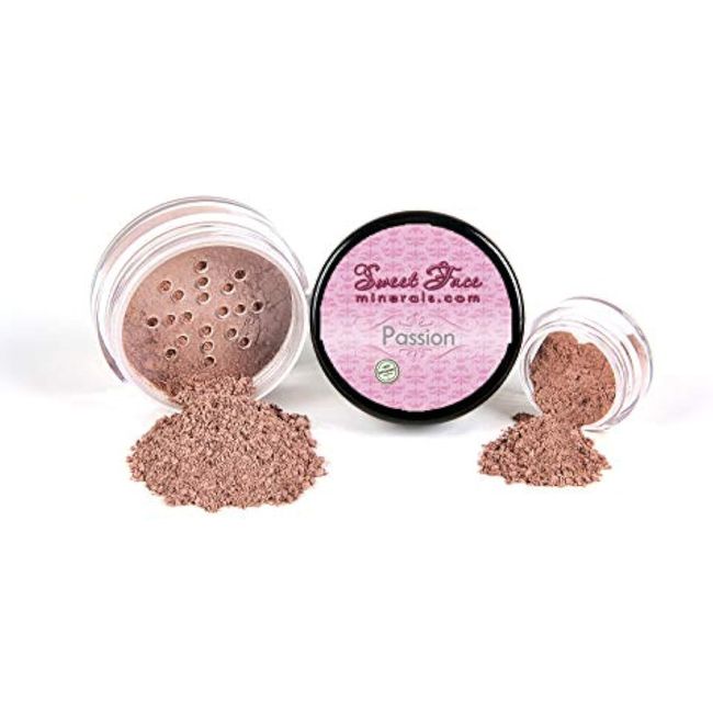 BLUSH (PASSION) Mineral Makeup Powder Bare Face Shadow Rouge (20g Sifter Jar)