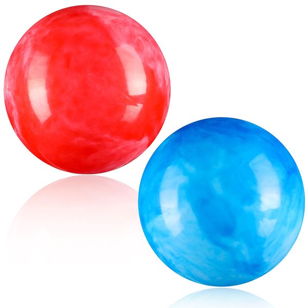 Sotiff 2 Pcs 8.5 Inch Large Marbleized Bouncy Balls Colorful Inflatable Balls Big Cloud Bouncing Balls PVC Bouncy Play Balls for Adults Pet Party Supplies Beach Playground School Water Fun (Red Blue)