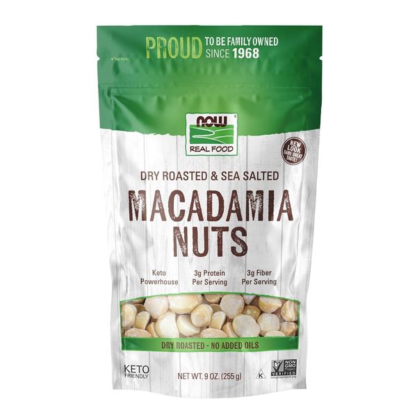 , Macadamia Nuts, Dry Roasted with Sea Salt, Source of Fiber, Gluten-Free and Ce