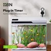 HBN 24 Hour Programmable Plug Timer Socket UK,Plug-in Segment Plugs Timers Switch,Energy Saving Light Switchs for Lamps,Home Security,Indoor Lights and Christmas (30min,2Pack)