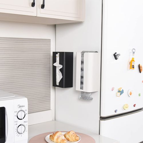 Tissue Case, Magnetic Box, Magnetic Paper Holder, Stylish, Wall Hanging, Can Be Cut with One Hand, Storage, Kitchen, Bath, Washstand (Black)
