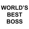 CafePress World's Best Boss Rectangle Sticker 10 Pk Sticker (Rectangle 10 pk)