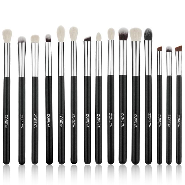 ZOREYA Black Makeup Brush Set Eye Face Cosmetic Foundation Powder Blush Eyeshadow Kabuki Blending Beauty Tools