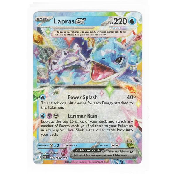 Pokemon – Lapras ex 032/142 - Stellar Crown Double Rare Card