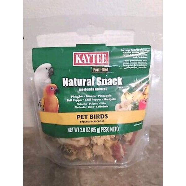 Kaytee Forti Diet Natural Snack Pet Birds Medley Food 3 Oz Pistachio Banana