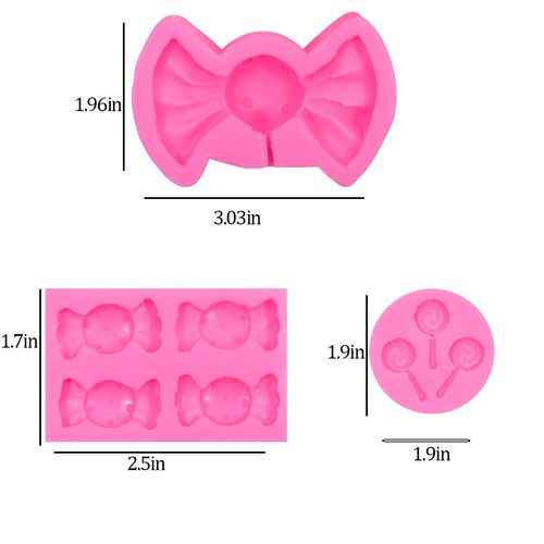 KuuGuu 3 PCS Lollipop Fondant Molds,Candy Shape Cake Decorating Molds for Baking Cupcake Toppers,ForPudding,Pan Muffin,Impression Mats Baroque Fondant,Chocolate,Ice Cube,Cookie Pastry Pies