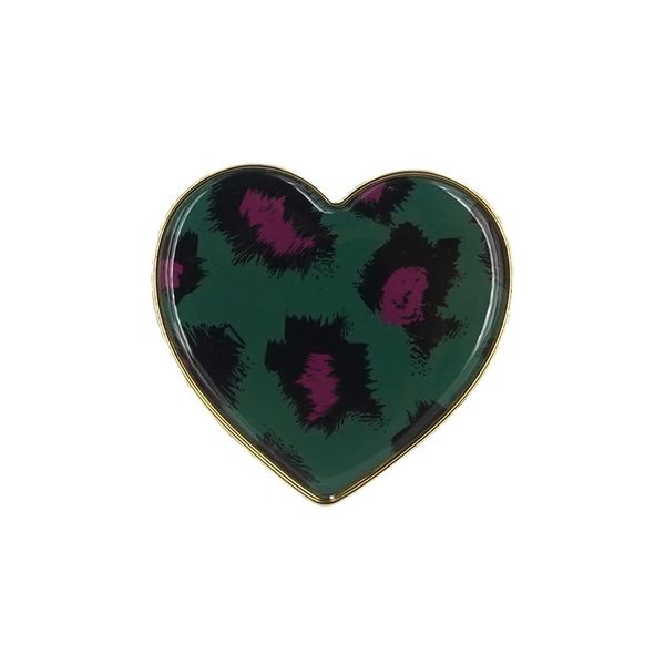 Griptok 2107GRTHBLGRN52 Smartphone Grip-Tok, Heart-shaped, Leopard, Green