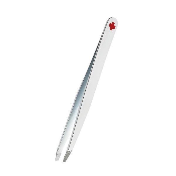 Rubis Classic Tweezers Slant Tips Satin White