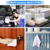 60 Pcs Soft Face Cloths 12 x 12 Inch Cotton White Washcloths Set Absorbent Wash Cloths Cleaning Rags Multipurpose Face Towel Machine Washable Washcloths Gym Towels for Bathroom Kitchen Supplies