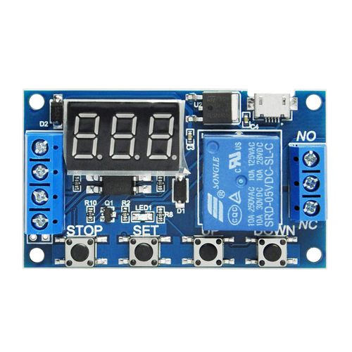 Gikfun DV 6V~30V Multifunction Trigger Delay Time Module Switch Control Timer Relay Digit LED Display Micro USB 5V for Arduino EK1945