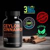 Organic Ceylon Cinnamon 1800mg | High Potency | 240 Capsules | GMP Certified