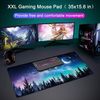Forest Moon Print Large Desk Mat Mouse Pad Extended Gaming Mat for Keyboard us