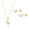 Philip Jones Gold Plated Shell Pearl Set