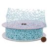 1 1/2" X 25 Yards Aqua Metallic Random Shaped Net Ribbon
