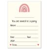 12 x Pink Rainbow Birthday Party Invitations (Invitations Only)