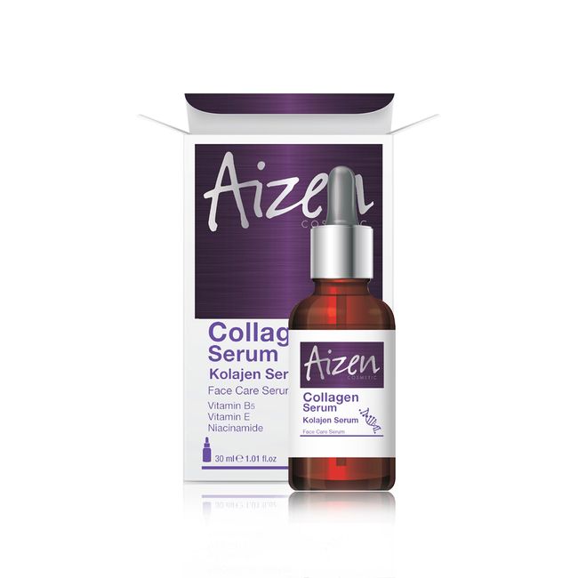 Aizen Cosmetic Collagen Face Care Serum 30 ML - B5- E Vitaminli Niacinamide Kolajen Serum Collagen Serum - Nemlendirici - Sıkılaştırıcı - Canlandırıcı