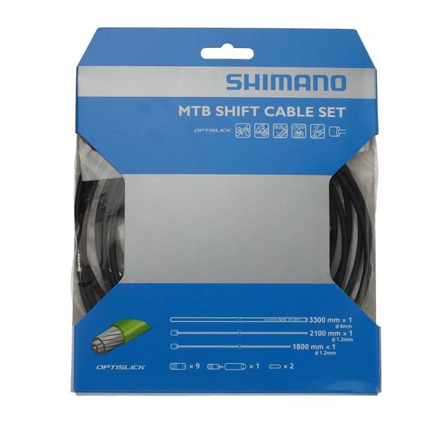 Shimano XT M8000 MTB gear cable set, OPTISLICK coated inners, black Y60198090