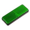 X AUTOHAUX 2 Pcs 87mm Green Universal Rectangular Reflective Warning Reflector