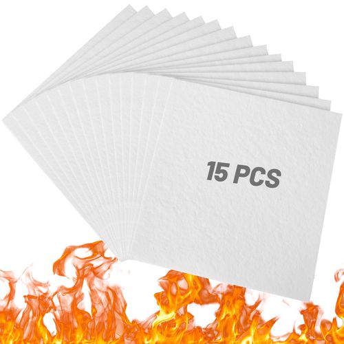 UCandy 10 Pack Ceramic Fiber Paper, 11" x 12" x 1/8" High Temperature Ceramic Fiber Rectangle Papers White Insulation Gasket Paper for Stove Furnace Fireplace