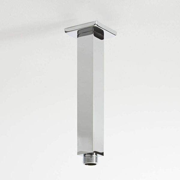 Milano Arvo Ceiling Mounted Square Shower Head Arm - Chrome