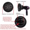 Universal diffuser for hair dryer, professional hair dryer diffuser accessories for curls, fits most hair dryers with 4-6cm nozzles (Black look)