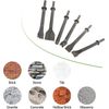9 Pack Pneumatic Air Hammer Punch Chipping Bits 0.39 In Shank Tools Set Chisel