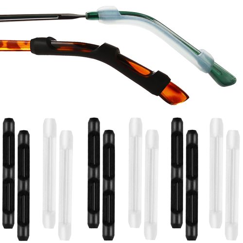 OnlyBP® 12x Silicone Glasses Ear Cushion - Eye Glasses Ear Grippers - Nose Pads for Glasses Anti Slip - Glasses Nose Grips Non Slip - Side Shields for Glasses - Eyeglass Nose Pads Anti Slip