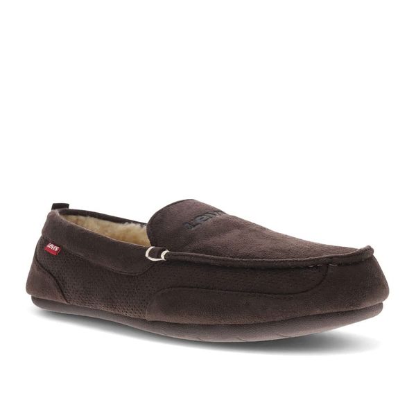 Levi's Men's Moccasin Slipper, Brown, Medium