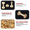 Szkoo Chicago Binding Screws - 4mm x 16mm, 25 PCS (Brass, Phillips Nut)