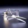AOLANDUO 6 Inch Prime Textured Scissors Thin High End Japanese Aichi Steel Handmade Hair Cutting Scissors Razor Edge/Offset Design/Ergonomic/Light Weight for Barbers