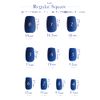 Clear Nail Tips [Regular Square Set of 120] Square Regular Square Nail Tips, Clear, Clear Tips, Full Coverage, Plain, Practice Sample, False Nails, Color Chart