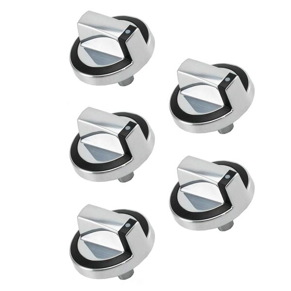 Stability 5pcs Stove Control Knob Replacement for Whirlpool Range Oven Burner