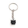 FizzyButton Gifts Black Cat Keyring Key Ring with Enamel Charm and Silver Tone Keychain