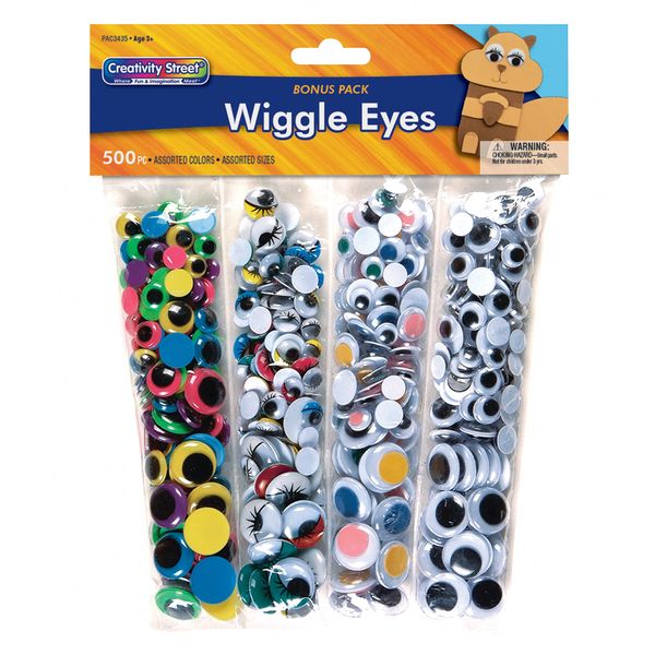 Creativity Street Wiggle Eyes Multi-Pack, 500-Piece Pack (AC3435)