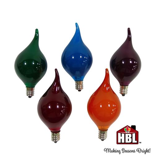 Holiday Bright Lights Indoor/Outdoor Tear Drop Light Replacement Bulbs Multicolor 5 Pack